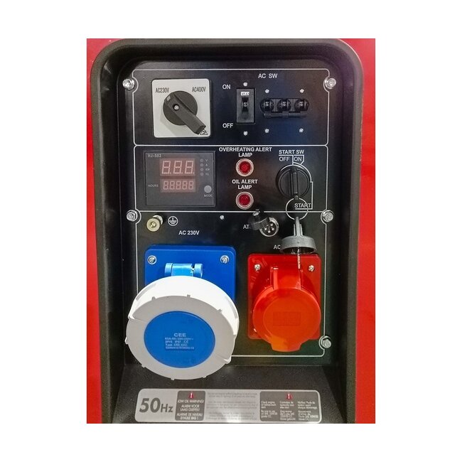 Diesel generator 9,6 kW 1x230V + 12,5 kW 3x400V + ATS connector
