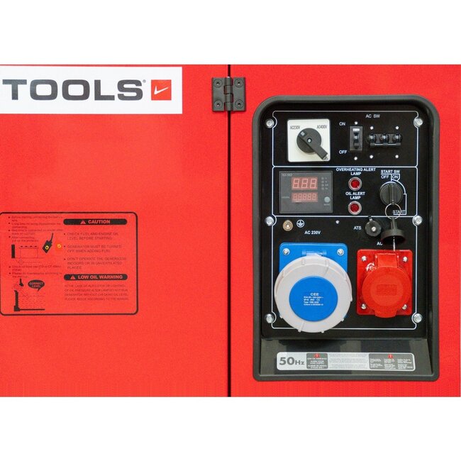 Diesel generator 9,6 kW 1x230V + 12,5 kW 3x400V + ATS connector