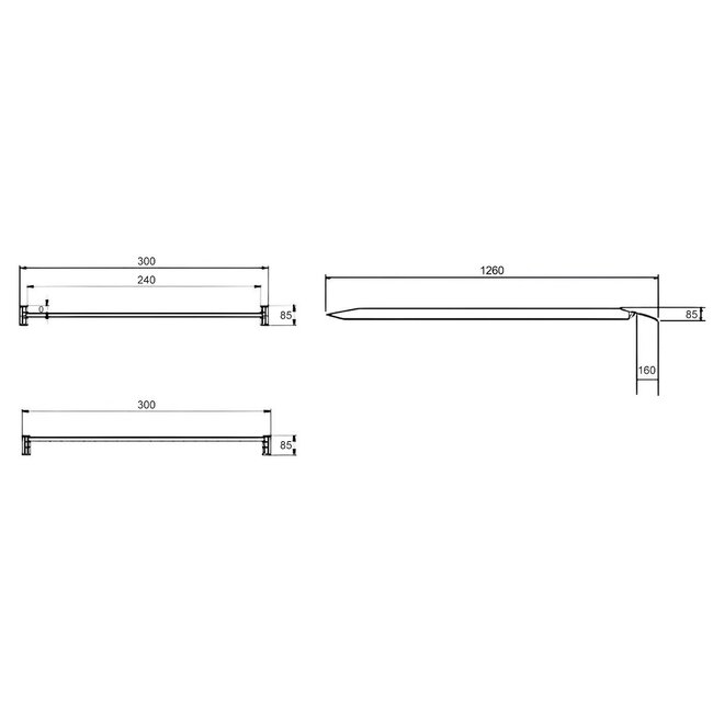 Set Aluminium Oprijplaten (kort) 126 x 30 cm - 3000 kg per set