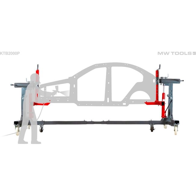 Kantelbrug carrosserie 360° 2000 kg mobiel MW Tools
