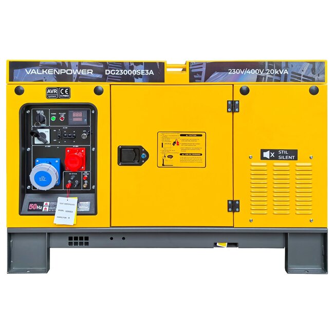 Dieselgenerator 16 kW geluidsgedempt met ATS aansluiting