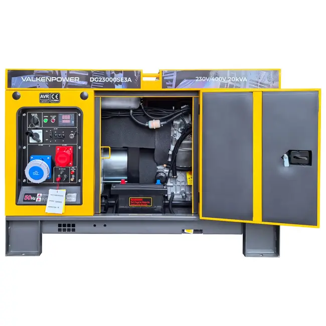 Dieselgenerator 16 kW geluidsgedempt met ATS aansluiting