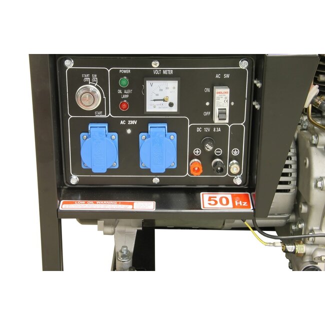 Diesel Generator OPEN TYPE 230V  6kVA met ATS aansluiting