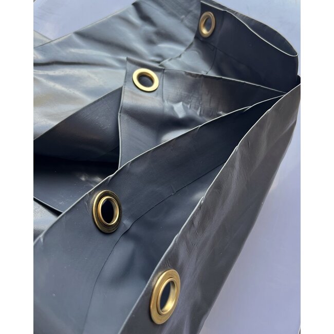 Dekzeil / Dekkleed / Bootzeil PVC 425gr/m2 - 3 x 8 mtr - Donkergrijs met UV-Coating