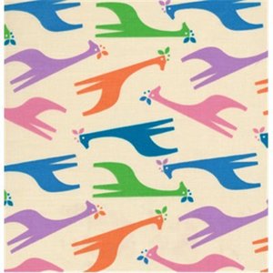 Baumwollstoff Giraffes multi