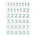 Calender Numbers Ida pale blue, 1-24