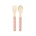 Rice Melamine Kids Spoon and Fork Cloud pink