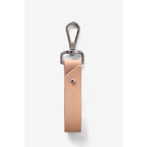 Key Fob Recycling Leather Camel 8x2 cm