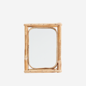 Madam Stoltz Hanging Mirror Bamboo natural 15x20,5