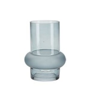 Cozy Living Glass Vase light blue matte H: 18, D:13 cm, Glas gestrichen!