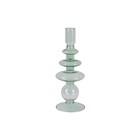 pt, Glass Candle Holder Rings Green L