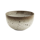 Madam Stoltz Stoneware bowl White, brown