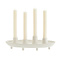 Madam Stoltz Stoneware candle holder Off white