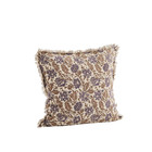 Madam Stoltz Printed Cushion Cover Camel, Brown, Dark Purple