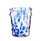 Madam Stoltz Drinking Glass Blue, Clear