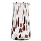 Madam Stoltz Glass Jug Brown, White, Clear