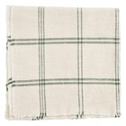 Madam Stoltz Checked Table Cloth Stonewashed Ecru Green