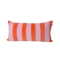 Rice Velvet Pillow Orange and Pink Stripes
