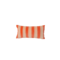Rice Velvet Pillow Orange and Apricot Stripes
