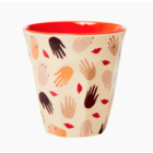 Rice Melamine Cup Hands and Kisses