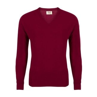 William Lockie Sweater Red Gordon Geelong V-neck