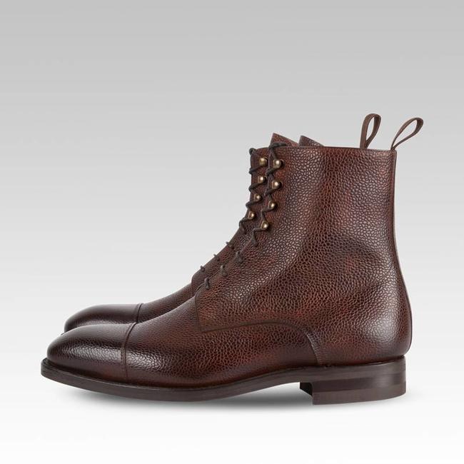 Carlos Santos Men's Field Boots in Grain Guimarães Patina - Quality Shop