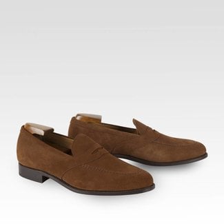 Carlos Santos Penny Loafer Light Brown Suède