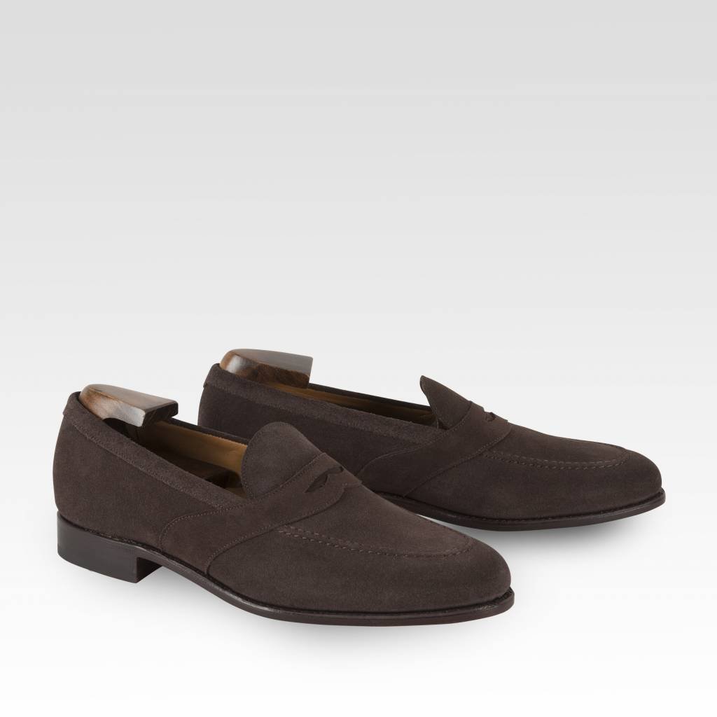 Penny Loafers - Dark Brown Suede