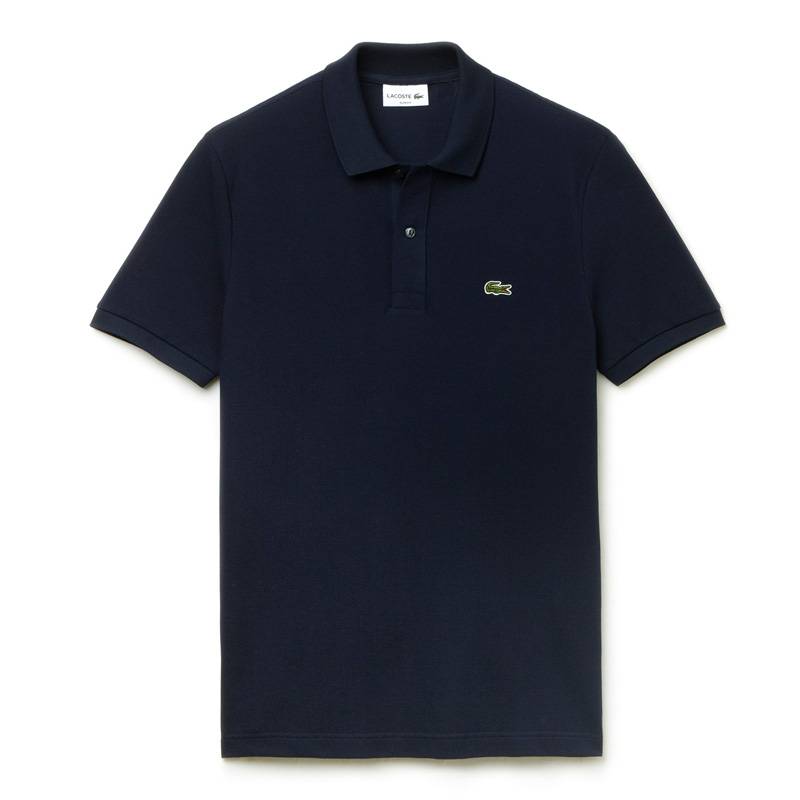 lacoste slim fit polo navy