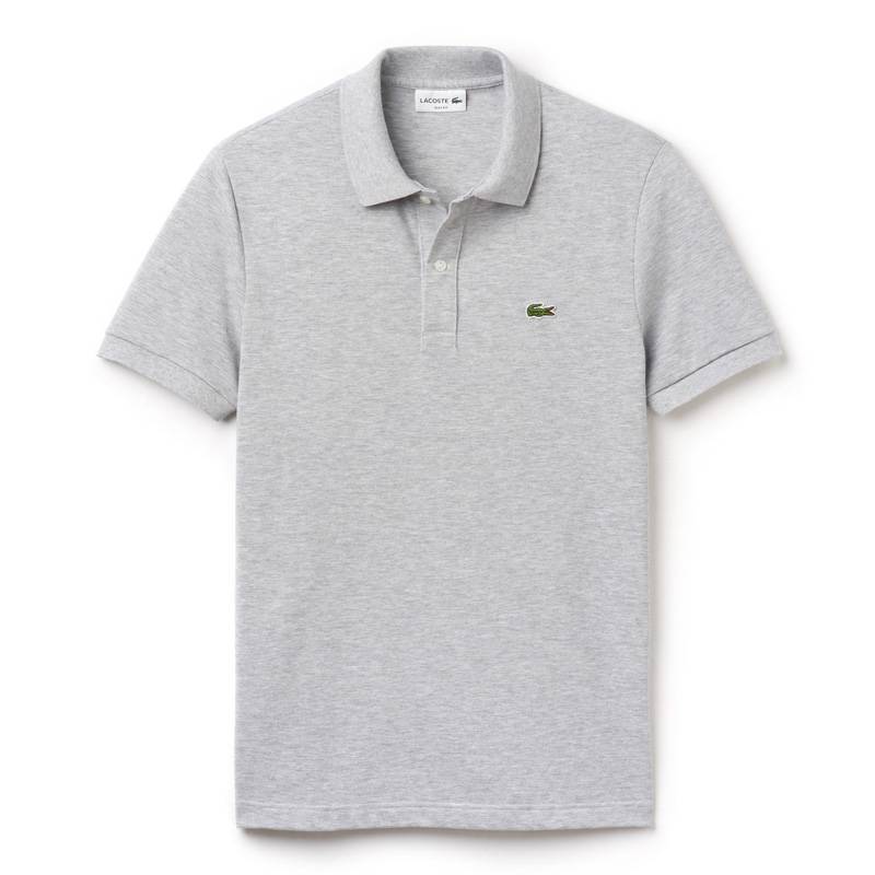 Lacoste Polo Shirt Silver Grey Slim Fit 