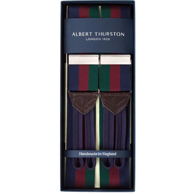 Albert Thurston Braces Navy Burgundy Green Quality Shop