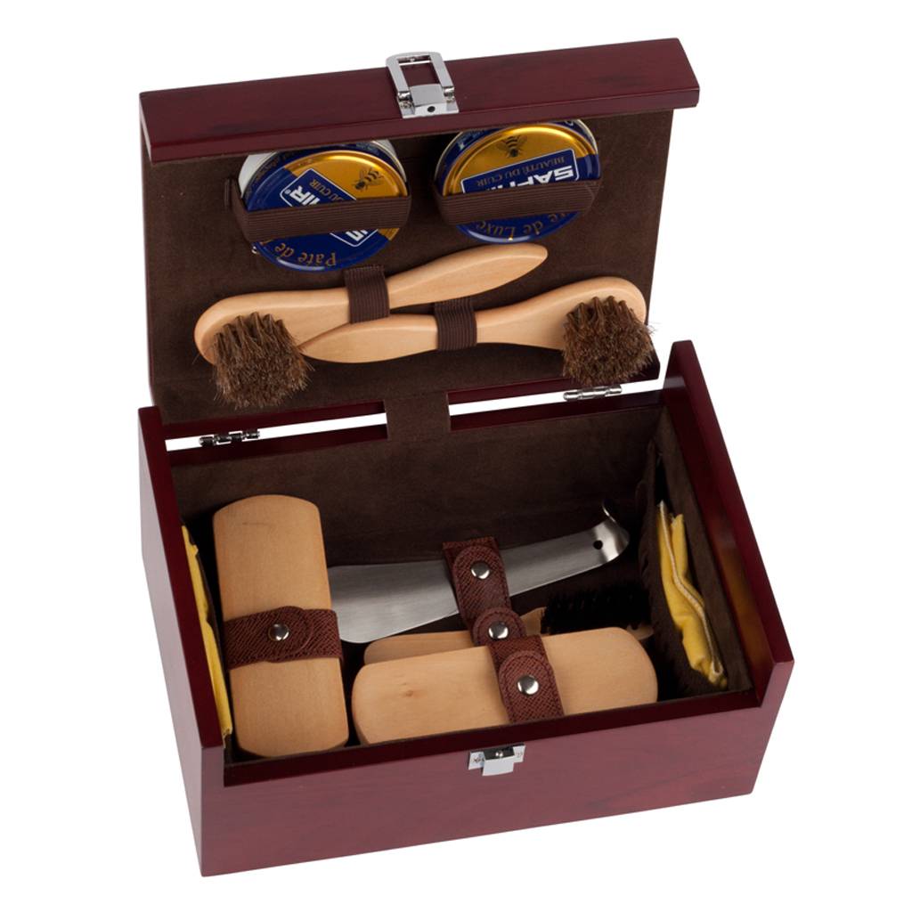 Saphir Beauté Du Cuir Shoe Care Valet Cherry Wood Quality