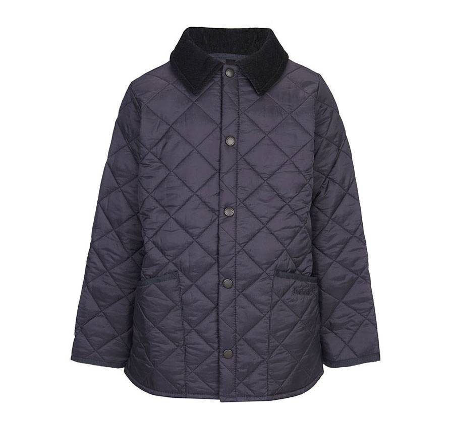 Barbour Liddesdale Quilt Jacket Boys Navy - Quality Shop
