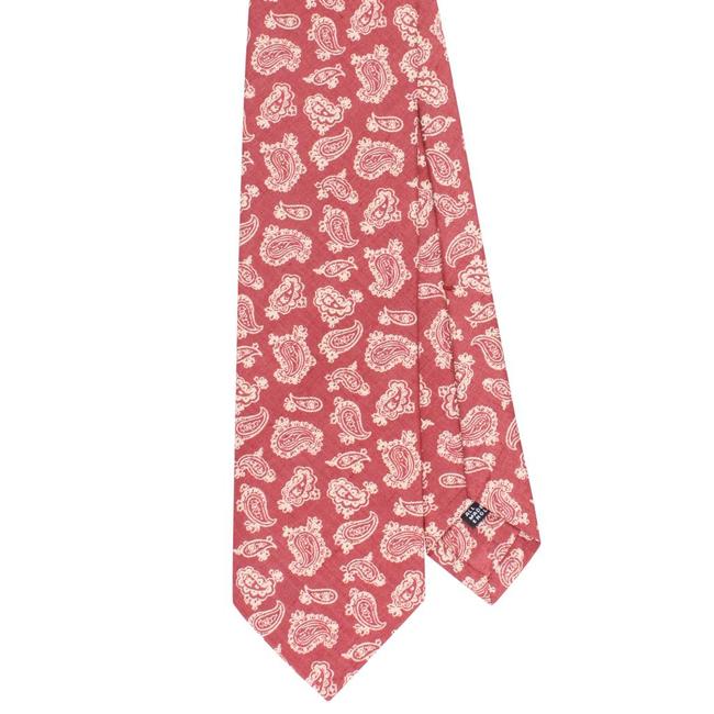 Red Paisley Silk Tie