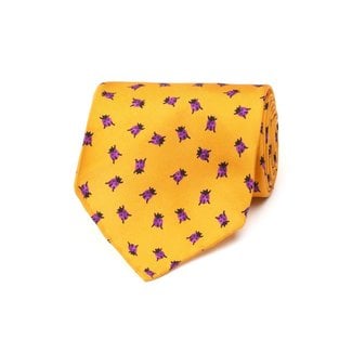 Drake's Tie Yellow Ladybird Print Silk