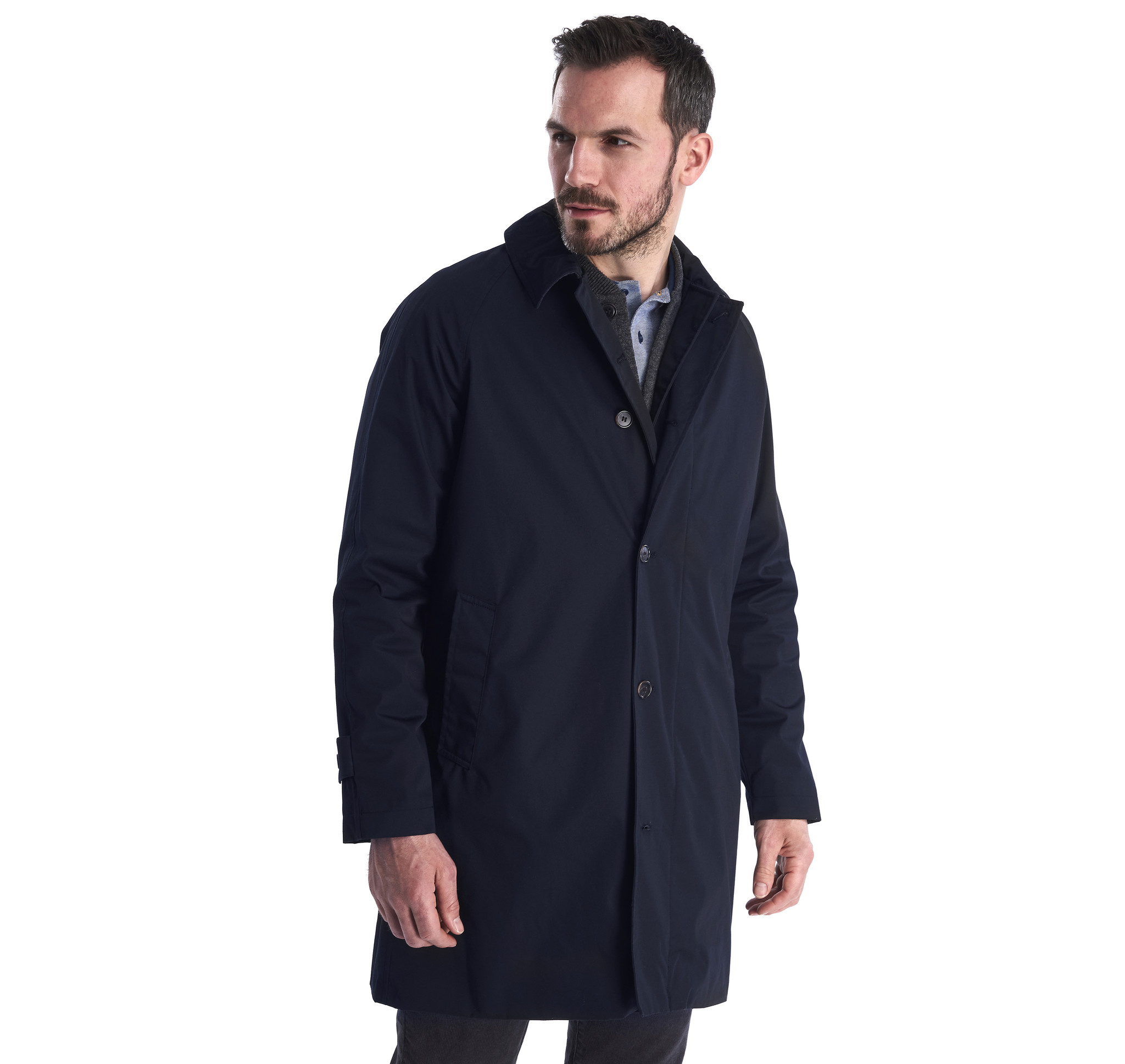 Barbour Maghill Raincoat Navy - Quality Shop