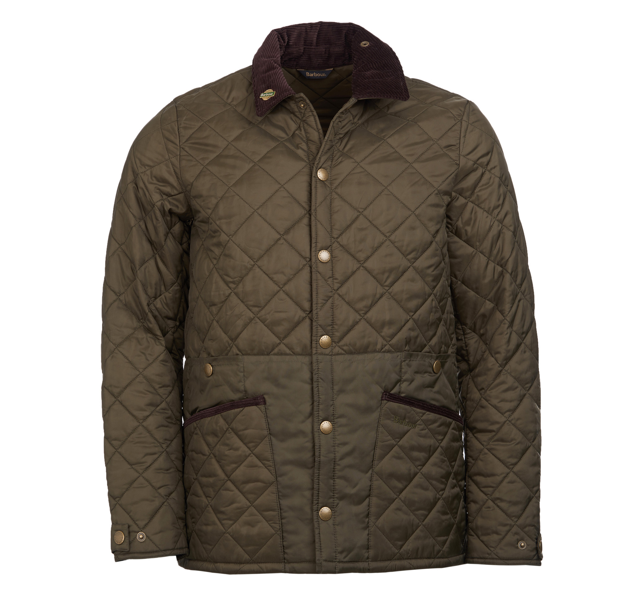 olive green barbour quilted jacket