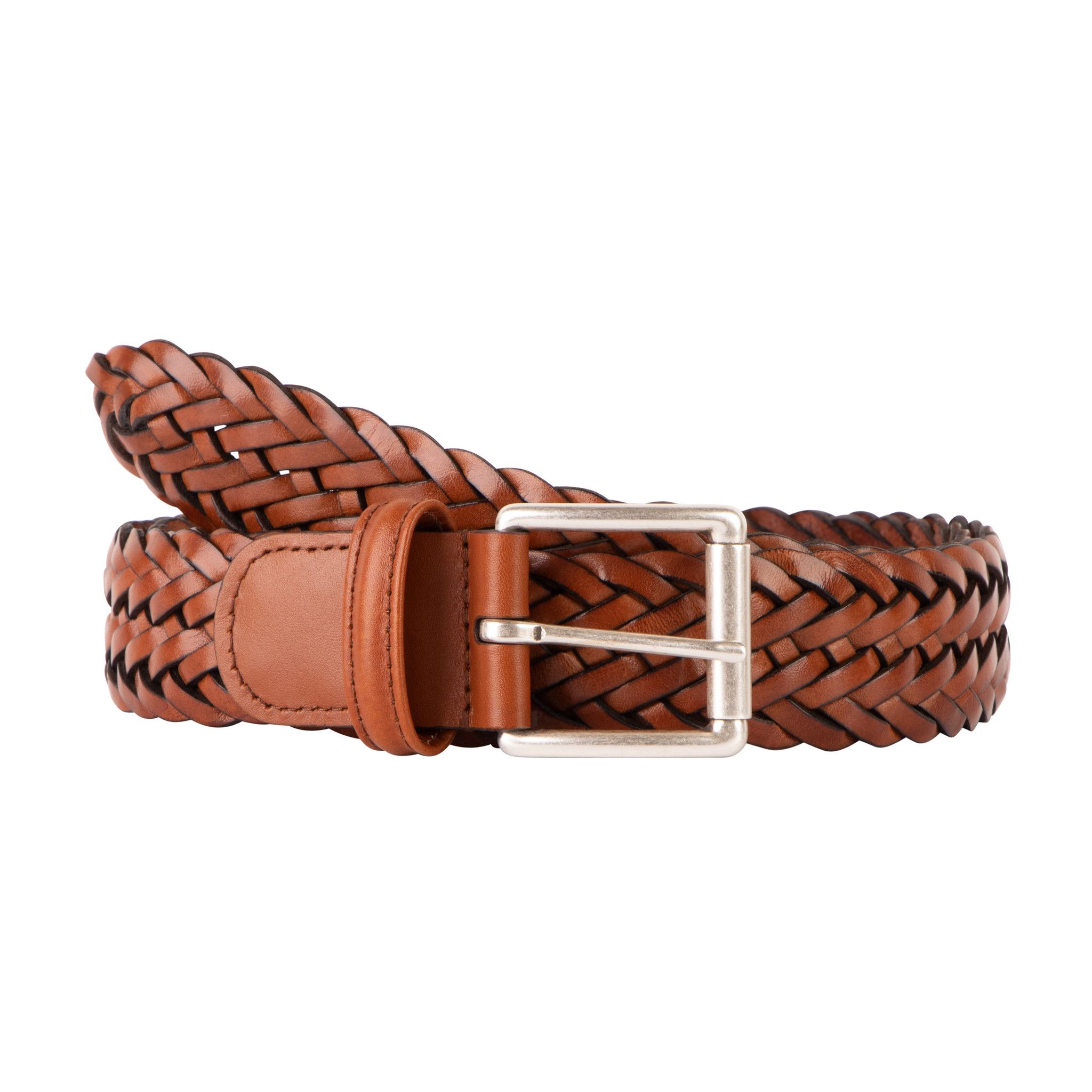 Anderson's  Brown Fine Braided Leather 30mm Belt – Baltzar