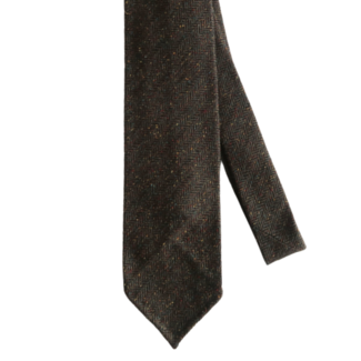 Drake's Krawatte Grün Donegal Tweed Seide