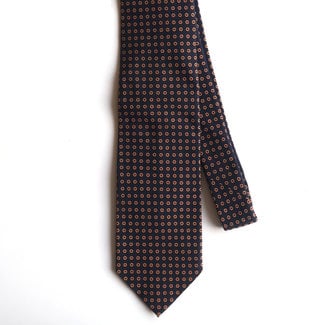 Drake's Tie Navy Circle Silk