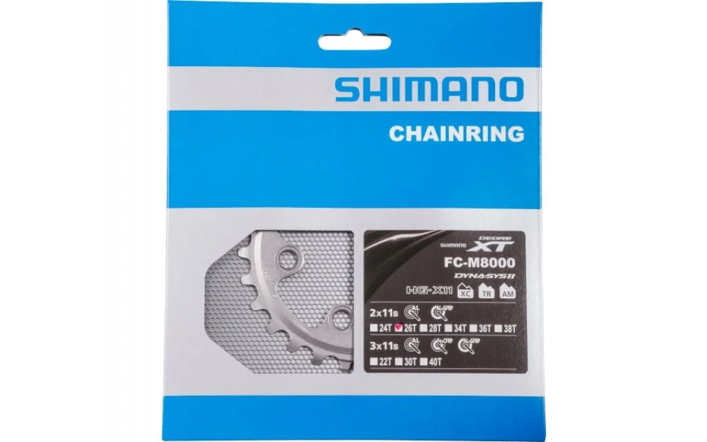 Shimano kettingblad XT FC M8000 26T BC 11S 64 mm grijs