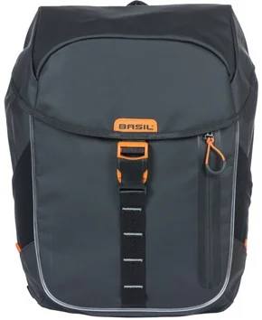 Basil Fietsrugzak Basil Miles Tarpaulin Nordlicht - 17 liter - zwart/ oranje