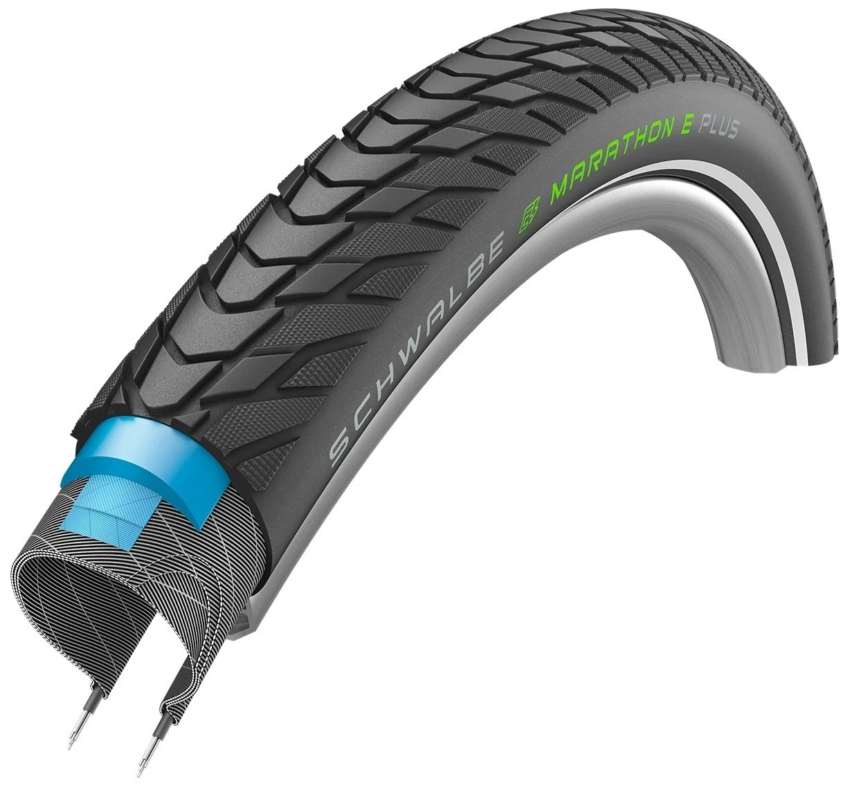 Schwalbe Buitenband Schwalbe Marathon E-Plus 28x1.75-47-622 mm zwart met reflectie