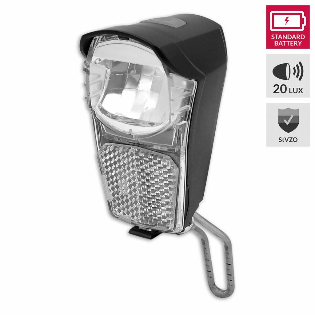 Lynx koplamp Clever batterij led 20 lux zwart