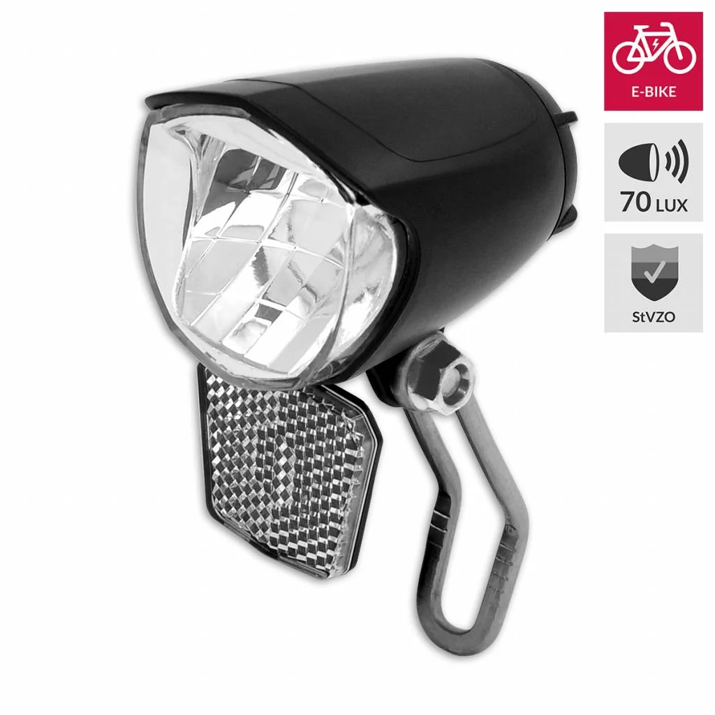 Lynx Koplamp Sensor e bike led 70 lux zwart