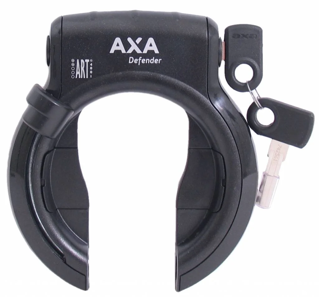 AXA Ringslot Axa Defender Glanzend Zwart + Bosch 2 Tube Cilinder