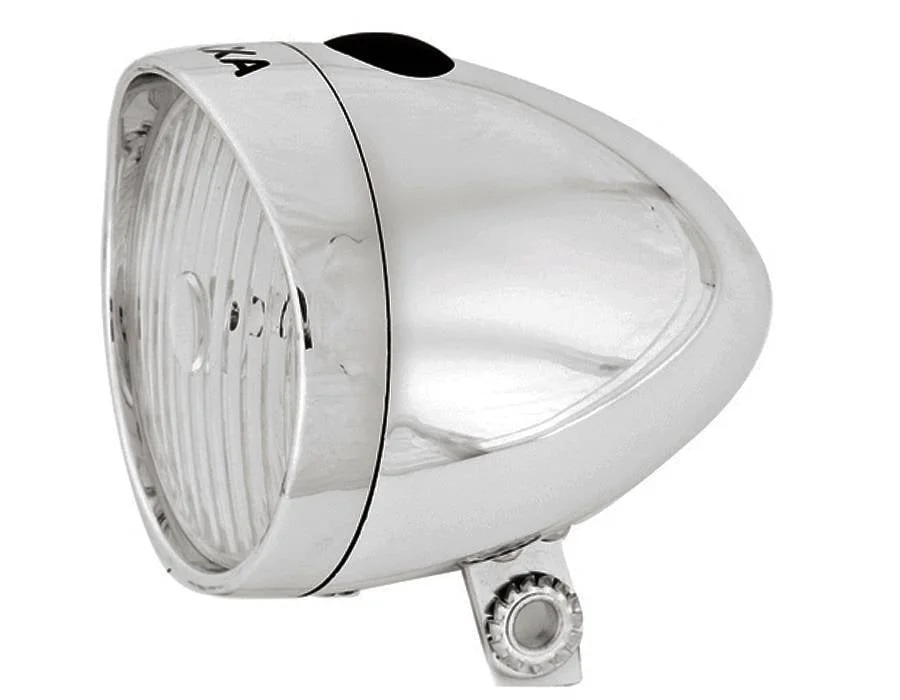 AXA voorlicht led batterij vintage classic 4 lux zilver