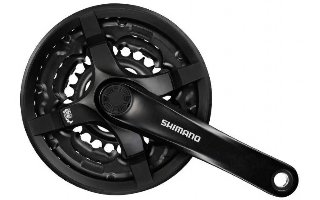 Shimano Shimano Crankstel 48/38/28 - FC-TY501 met Kettingscherm - Zwart