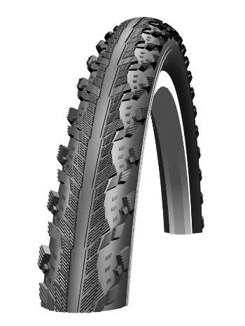 Buitenband 26X200 Schwalbe 50-559 reflectie Hurricane Kg Zwart