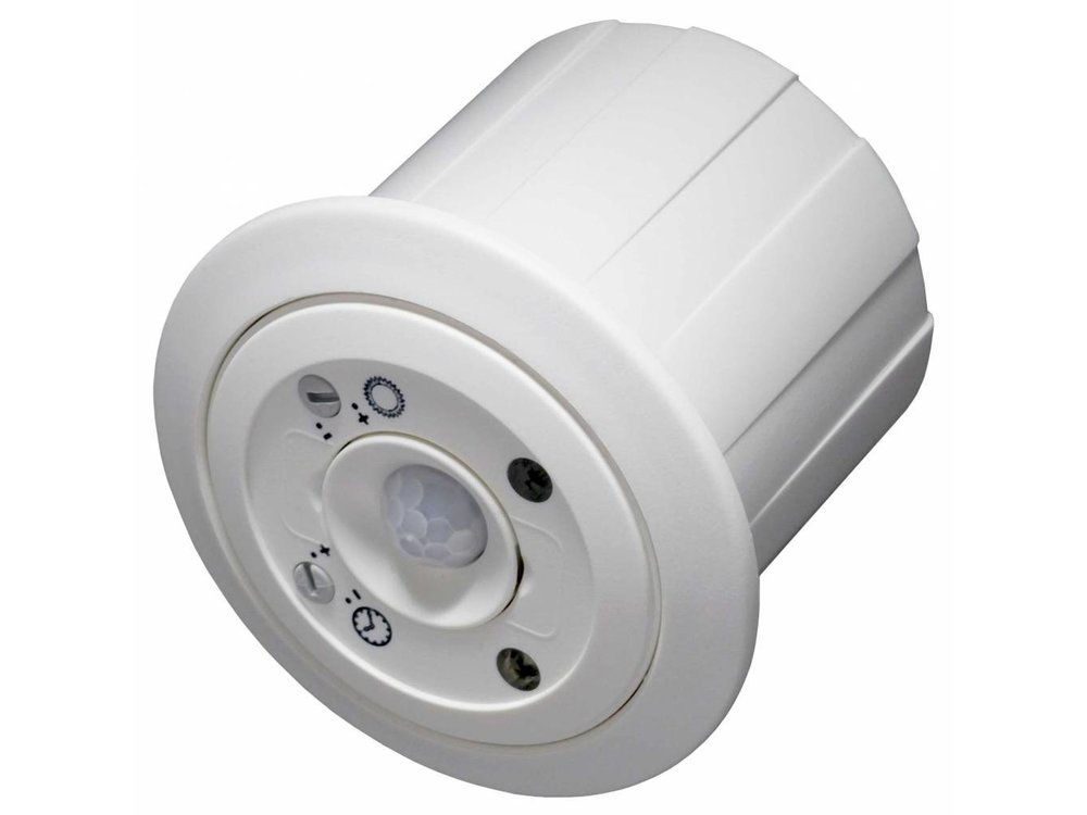 ecos 24V Präsenzmelder PM/24V/5L MASTER mit einstellbarer Lichtschwelle und einstellbarer Nachlaufzeit, für Höhen bis 5 Meter